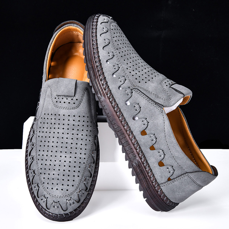 Mens Leather Casual Shoes Comfortable Fashion Sneakers Loafers Lightweight Dress Walking Driving Shoes for Men