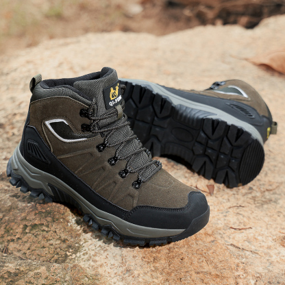 Men's Warm Orthopedic Hiking Boots - Safe and Comfortable Warm Work Boots - Waterproof, Slip-Resistant, Lmpact-Resistant, Puncture-Resistant - Wide Toe Box, Arch support, Ankle Support