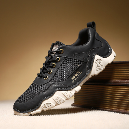 2025 New Men's Knitted Loafers Fashion Ethnic Style Casual Running Shoes Comfortable Lightweight Breathable Men's Cloth Shoes
