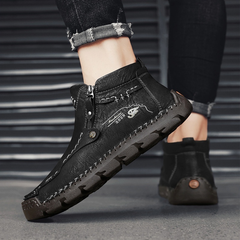 Men's Casual Handmade Leather Boots - Prevent Foot Diseases