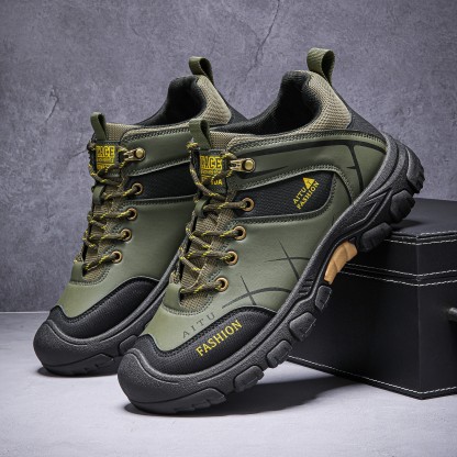 Men's Outdoor Hiking Shoes – Waterproof, Non-Slip, Puncture-Proof & Smash-Proof with Arch Support & Wide Toe – Perfect for Daily Wear & Outdoor Adventures