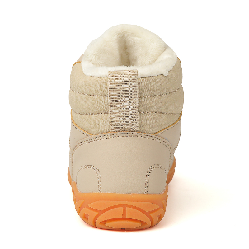 Men's Elastic-Lace Winter Barefoot Shoes – Fleece-Lined, Orthopedic Support, Waterproof, Lightweight & Wide Toe Box with Anti-Slip Rubber Sole