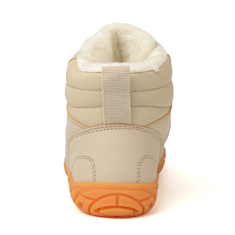 Men's Elastic-Lace Winter Barefoot Shoes – Fleece-Lined, Orthopedic Support, Waterproof, Lightweight & Wide Toe Box with Anti-Slip Rubber Sole