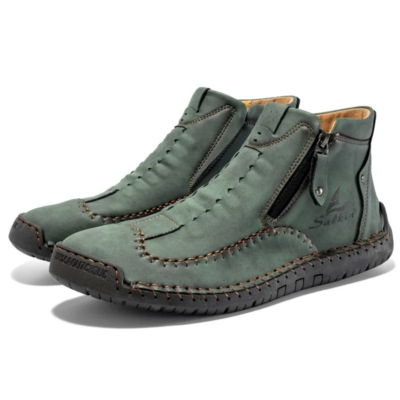 (⏰LAST DAY - 50% OFF🛒)Women's Premium Handmade Leather Boots with Wide Toe, Arch Support, Durable Non-Slip Sole – Comfortable and Stylish Footwear