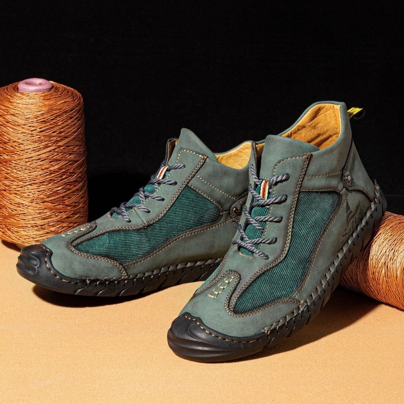 Men's Retro Lace-Up Ankle Boots with Rubber Sole, Yellowstone Casual Wear-Resistant Boots