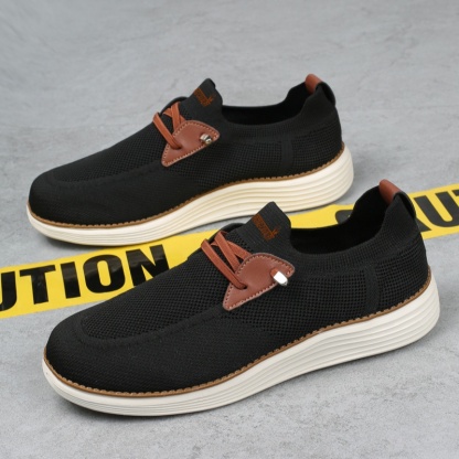 Men's Comfortable Breathable Mesh Running Shoes, Sports Sneakers, Thick Sole Shock Absorption, Foot Pain Relief for All-Day Comfort, Machine Washable