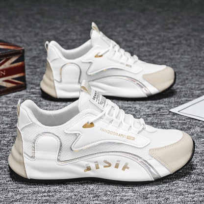 Men's Athletic Shoes Running Sneakers Walking Shoes Slip Resistant Waterproof Fabric Comfortable Stylish Casual Breathable Mesh