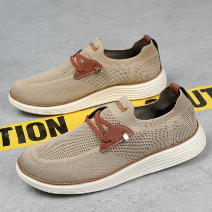 Men's Comfortable Breathable Mesh Running Shoes, Sports Sneakers, Thick Sole Shock Absorption, Foot Pain Relief for All-Day Comfort, Machine Washable