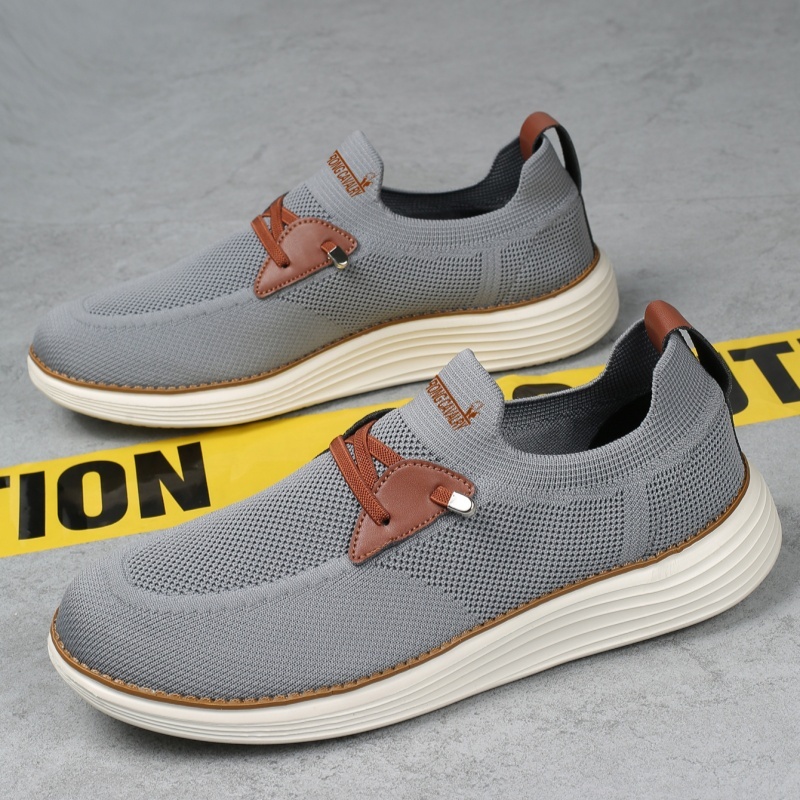 Men's Comfortable Breathable Mesh Running Shoes, Sports Sneakers, Thick Sole Shock Absorption, Foot Pain Relief for All-Day Comfort, Machine Washable