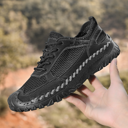 Men's Orthopedic Slip-On Driving Loafers – Breathable Perforated Leather, Arch Support, Lightweight & Anti-Slip Sole