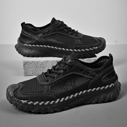 Men's Orthopedic Slip-On Driving Loafers – Breathable Perforated Leather, Arch Support, Lightweight & Anti-Slip Sole