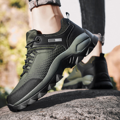 (⏰Limited Time Sale 70% OFF) Men's Wear Resistant Waterproof Non-slip Anti-skid Anti-puncture Hiking Shoes Orthopedic Wide Toe Arch Support Walking Shoes