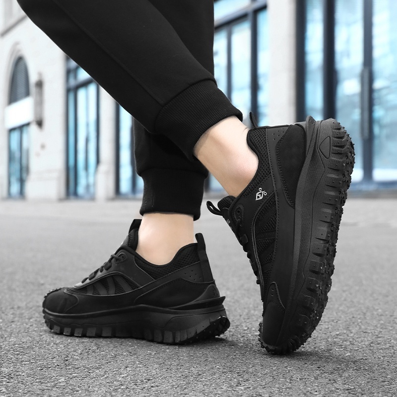 Plus Size 2025 Spring Men's Casual Fashion Sneakers Match Color Striped Street Style Lace-up Low-top Tire Pattern Sole Wear Resistant Non-Slip