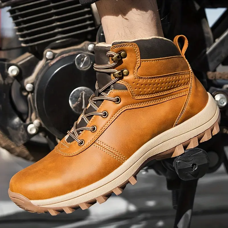 Men's Waterproof Puncture Resistant Hiking Boots Wide Toe Arch Support Work Boots