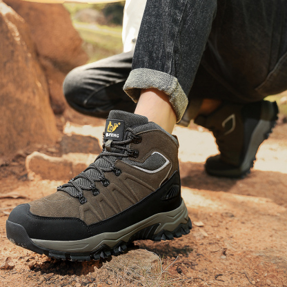 Men's Warm Orthopedic Hiking Boots - Safe and Comfortable Warm Work Boots - Waterproof, Slip-Resistant, Lmpact-Resistant, Puncture-Resistant - Wide Toe Box, Arch support, Ankle Support