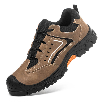 Safety Mens Work Shoes Comfortable Indestructible Construction Shoes Leather