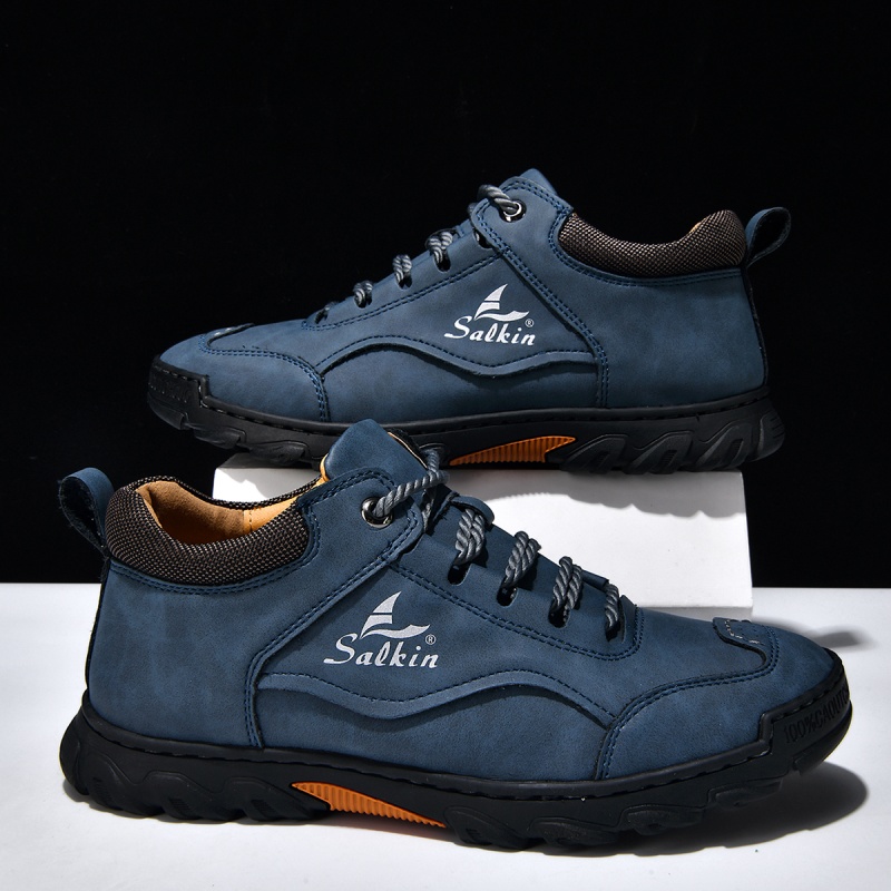 ✅ Complies with ASTM Standards Men’s Premium Leather Outdoor Shoes – Wide Toe, Arch Support, Waterproof, Pressure Relief & Non-Slip Sole