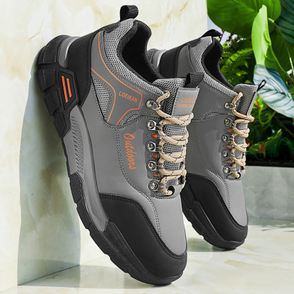 Men's Waterproof Hiking Shoes Lightweight Anti Slip Outdoor Ankle Boots Breathable Hike Trekking Trails Shoe