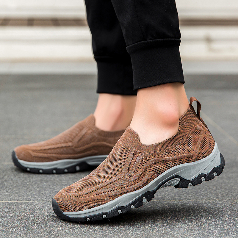 Men's Orthopedic Arch Support Wide Toe Lightweight Breathable Walking Shoes