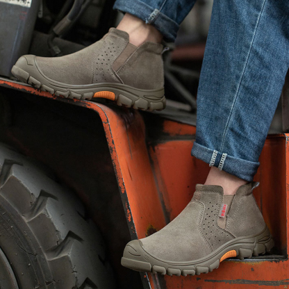 Men's Anti-Smash Anti-Puncture Work Boots Waterproof Lightweight Comfortable Chelsea boots
