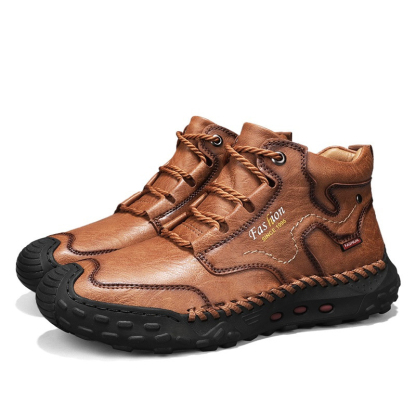 Men's Hand-Sewn Composite toe Cowhide Shoes Casual Shoes