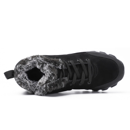Men's Warm Fleece Snow Boots Waterproof Non-Slip Orthopedic Support Winter Boots