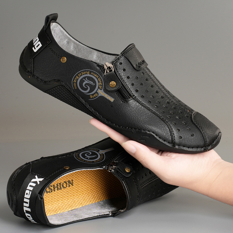 Men's Leather Orthopedic Dress Shoes – Casual Business Shoes for Men, Comfortable Formal Oxfords, Arch Support, Soft & Durable