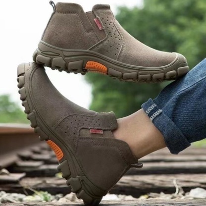 Men's Anti-Smash Anti-Puncture Work Boots Waterproof Lightweight Comfortable Chelsea boots