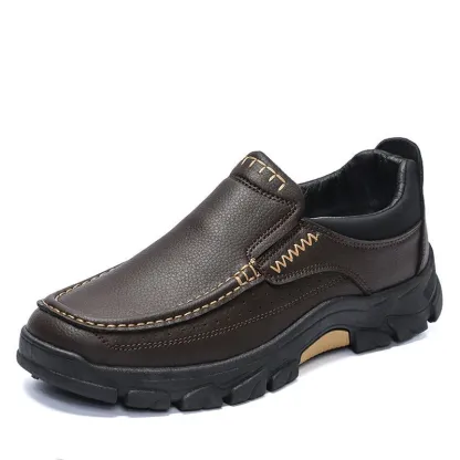 Men's Arch Support Orthopedic Wide Toe Kicking Loafers Lightweight Soft Waterproof Anti-Slip Slip-on Loafers