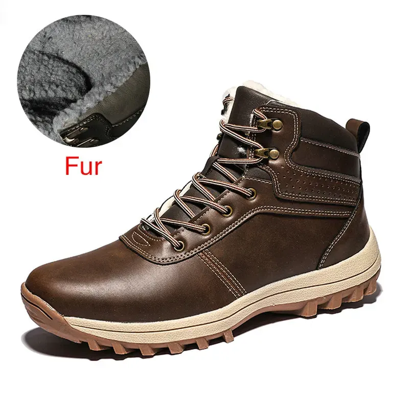 Men's Waterproof Puncture Resistant Hiking Boots Wide Toe Arch Support Work Boots