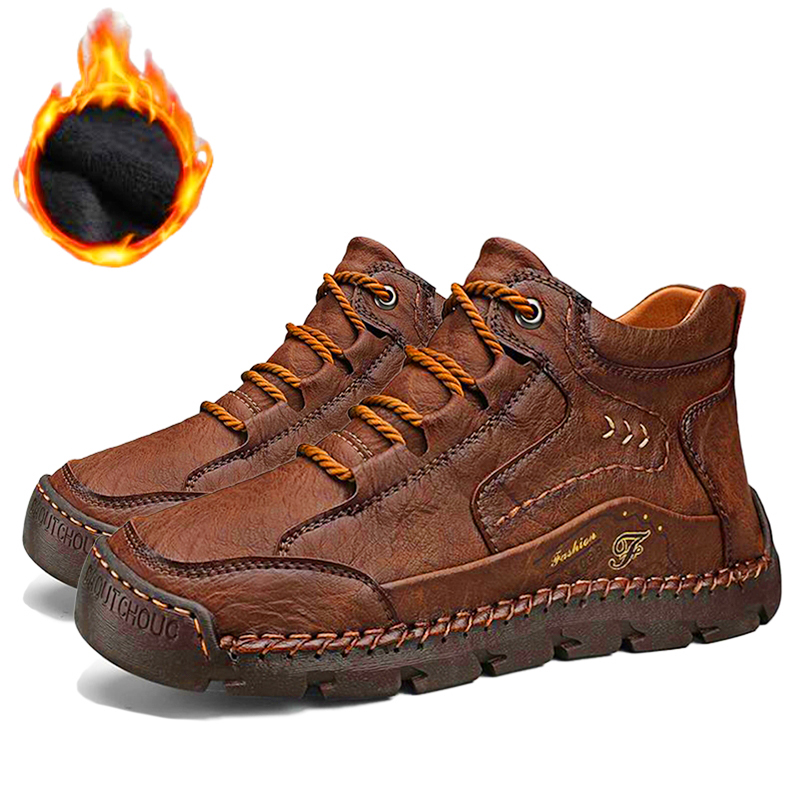 Men's Hand-Sewn Cowhide Shoes Casual Shoes