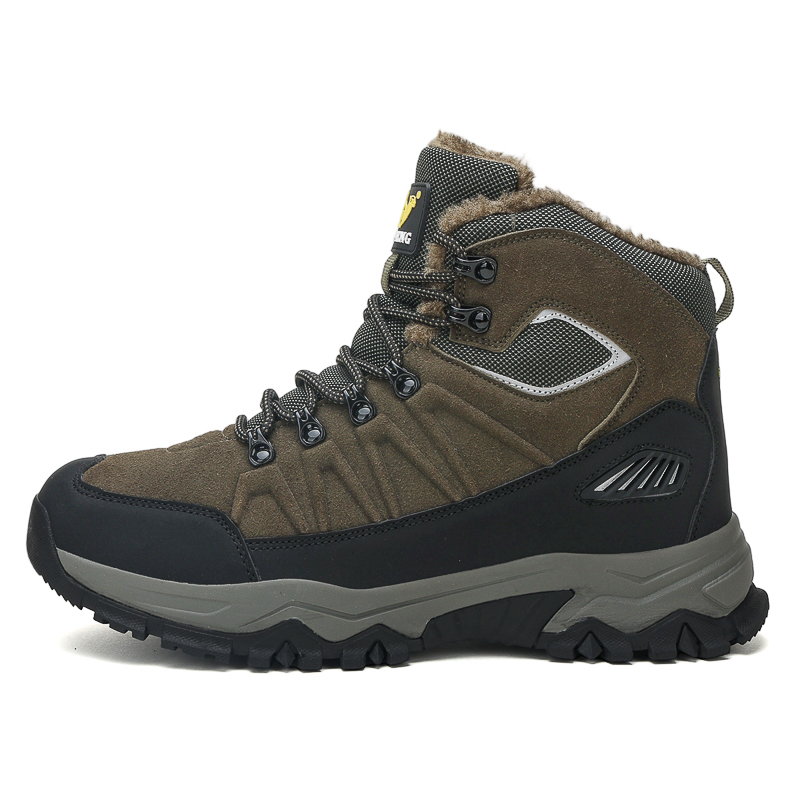 Men's Warm Orthopedic Hiking Boots - Safe and Comfortable Warm Work Boots - Waterproof, Slip-Resistant, Lmpact-Resistant, Puncture-Resistant - Wide Toe Box, Arch support, Ankle Support