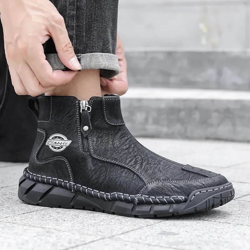 (⏰Clearance Sale-70%OFF🔥)Men's Waterproof Mountaineering & Work Boots – Anti-Collision Toe, Shock-Absorbing, Wear-Resistant Sole, Breathable & Supportive Hiking Shoes for Rugged Trails, Outdoor Adventures & Heavy-Duty Work