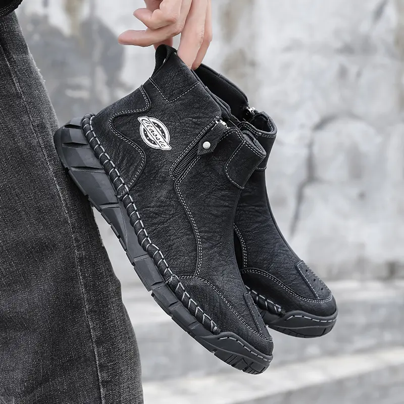 (⏰Clearance Sale-70%OFF🔥)Men's Waterproof Mountaineering & Work Boots – Anti-Collision Toe, Shock-Absorbing, Wear-Resistant Sole, Breathable & Supportive Hiking Shoes for Rugged Trails, Outdoor Adventures & Heavy-Duty Work