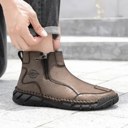 (⏰Clearance Sale-70%OFF🔥)Men's Waterproof Mountaineering & Work Boots – Anti-Collision Toe, Shock-Absorbing, Wear-Resistant Sole, Breathable & Supportive Hiking Shoes for Rugged Trails, Outdoor Adventures & Heavy-Duty Work