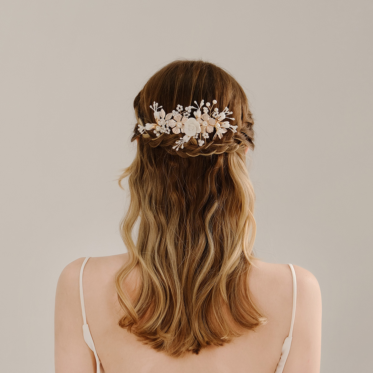Elegant Flower Spike Handmade Comb