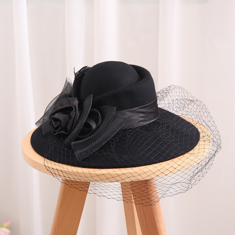 British Hepburnlarge Brim Wool Felt Hat