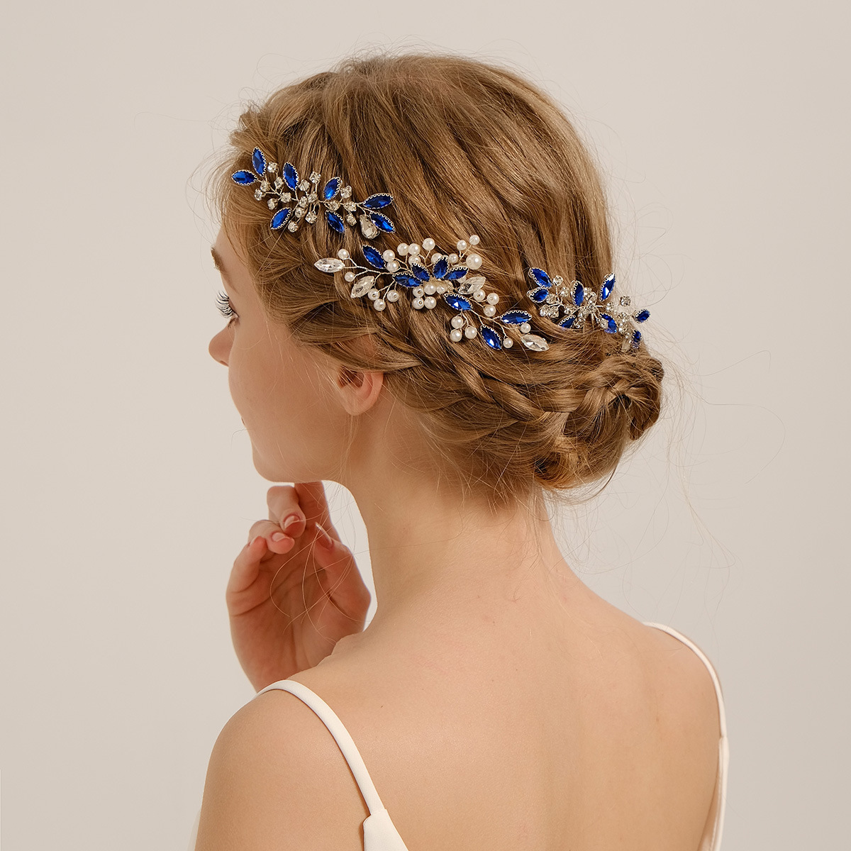 Handmade Rhinestone Pearl Hairpin Hair Comb