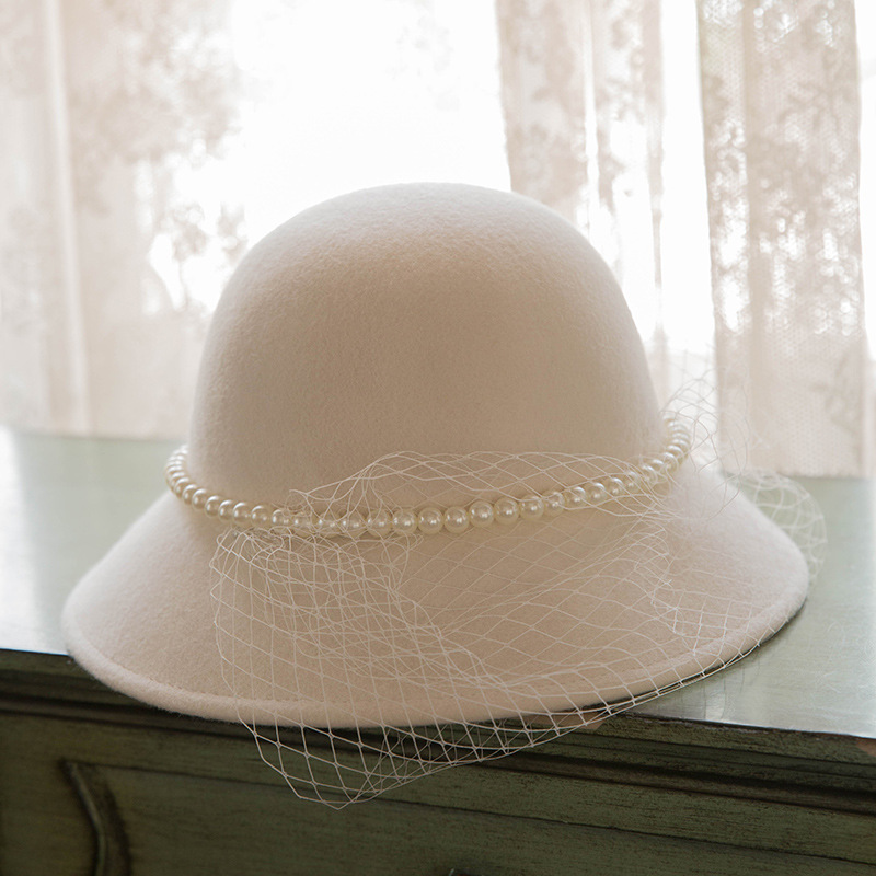French Mesh Wedding Hat