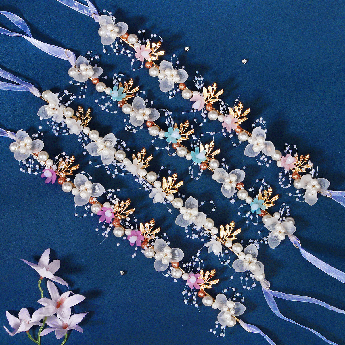 Beautiful Handmade Beaded Braided Floral Head