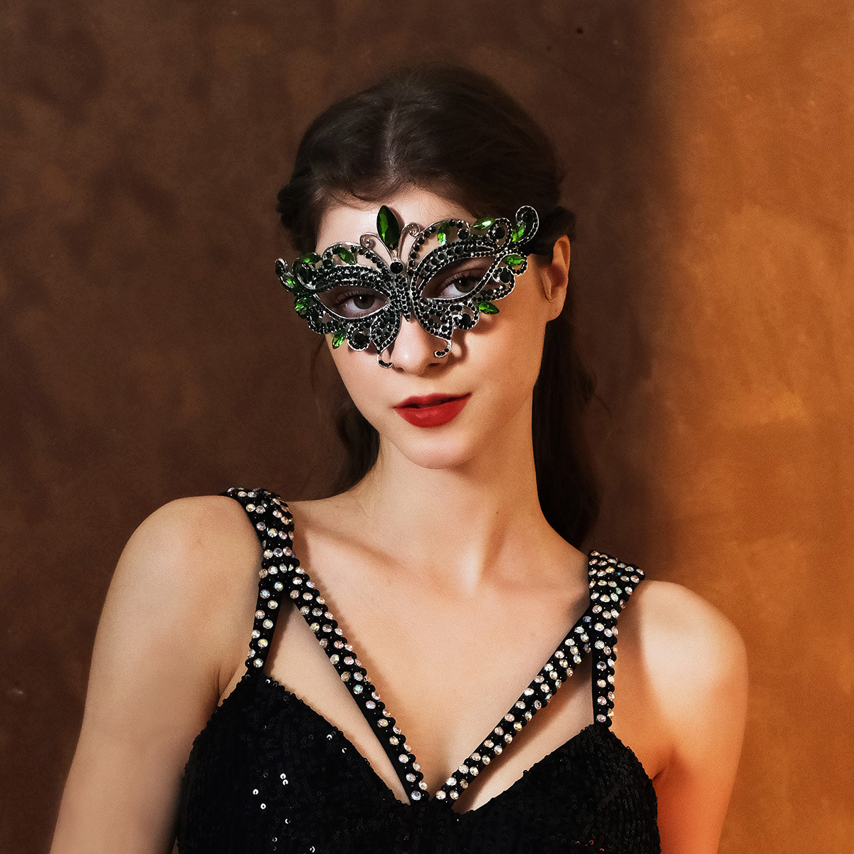 High-End Luxury Halloween Princess Party Dance Diamond Mask