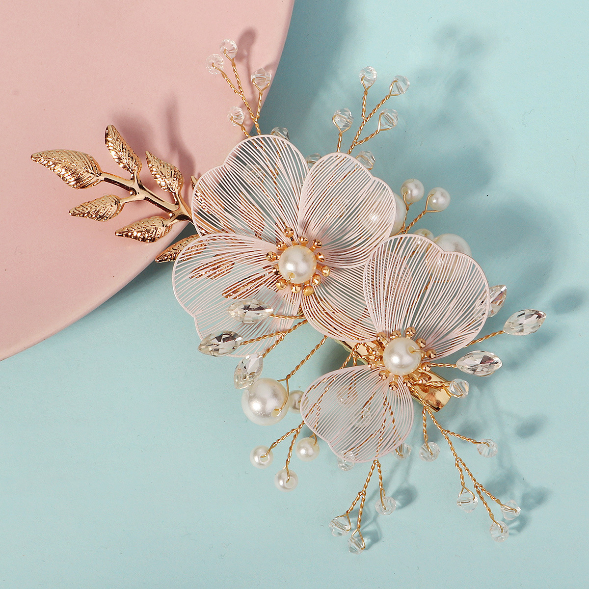 Handmade Crystal Pearl Wedding Hair Accessory