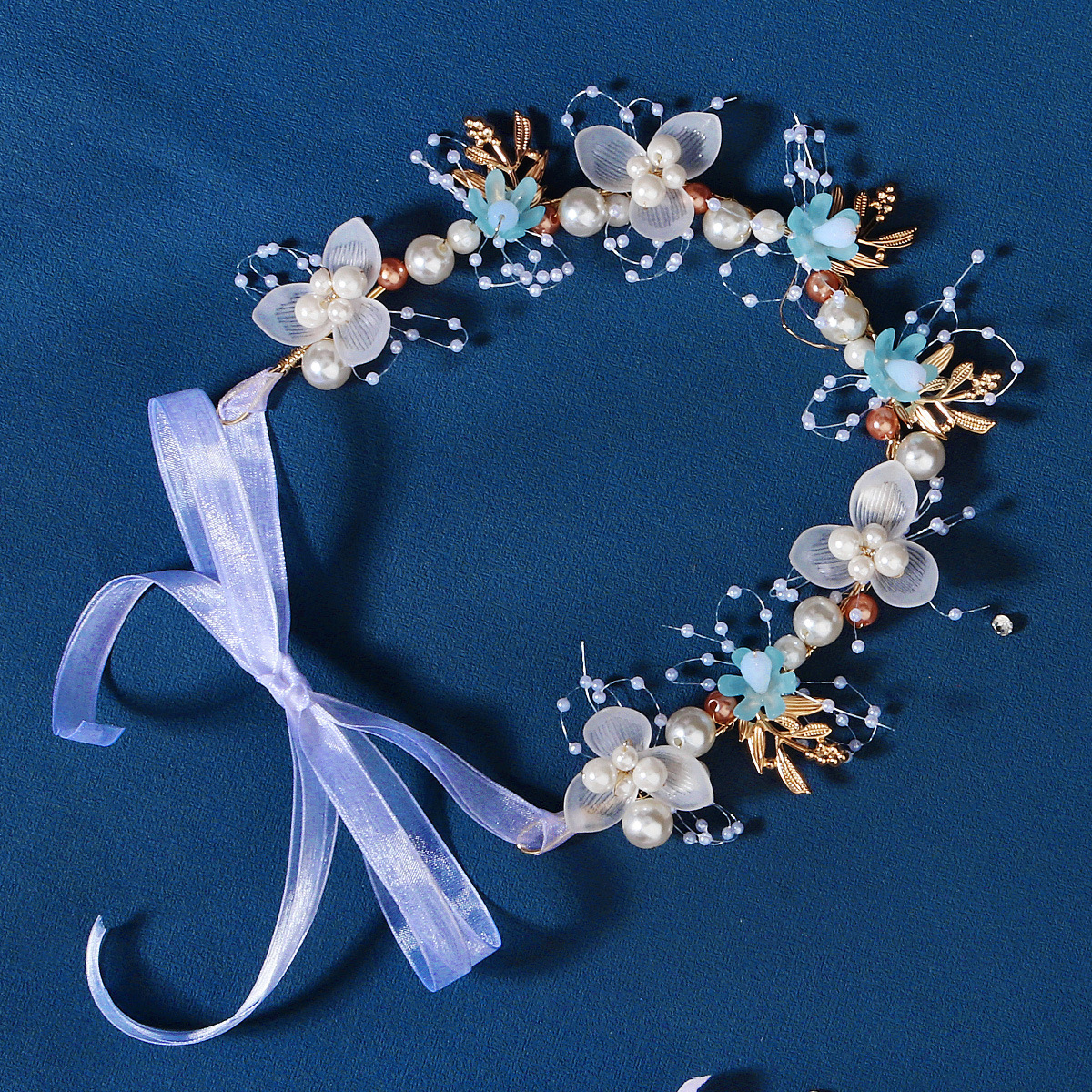 Beautiful Handmade Beaded Braided Floral Head