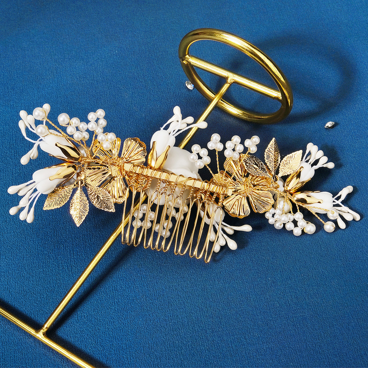 Elegant Flower Spike Handmade Comb