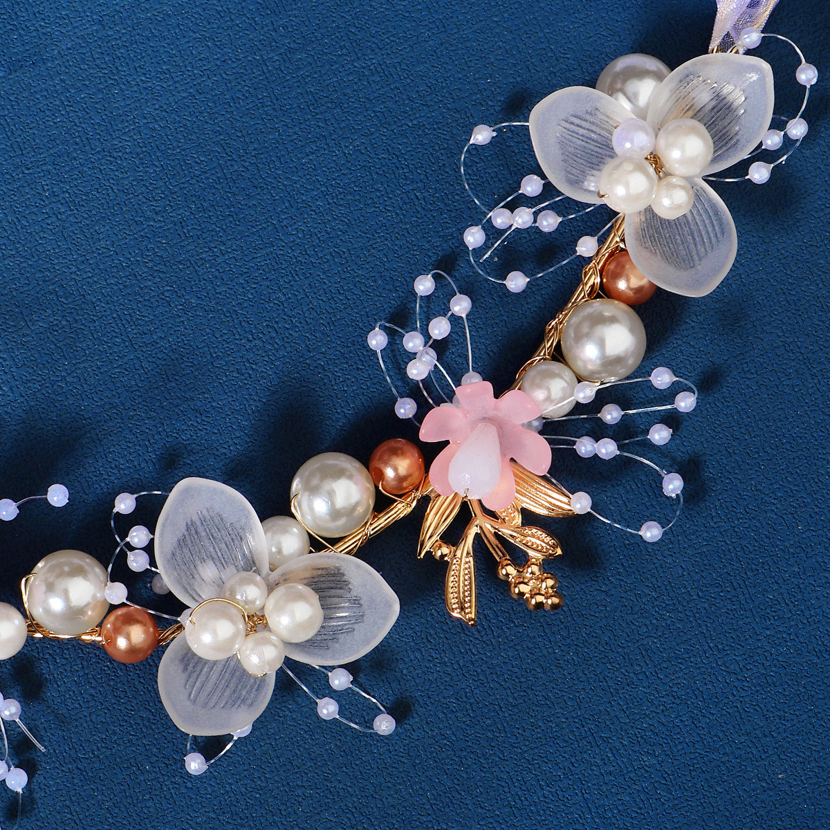 Beautiful Handmade Beaded Braided Floral Head