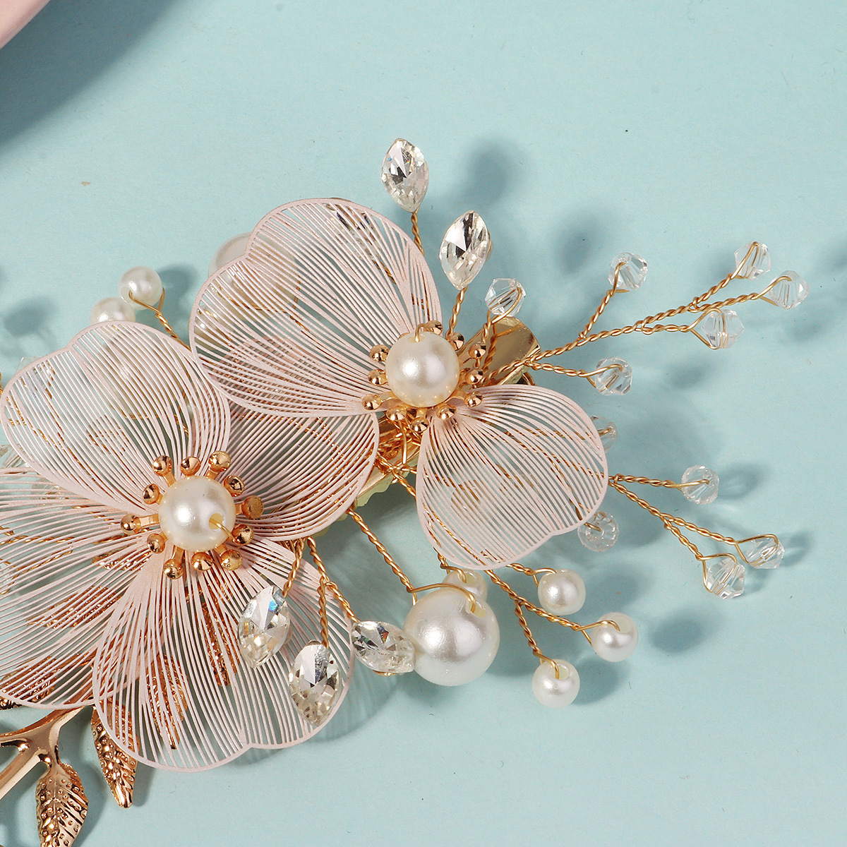 Handmade Crystal Pearl Wedding Hair Accessory