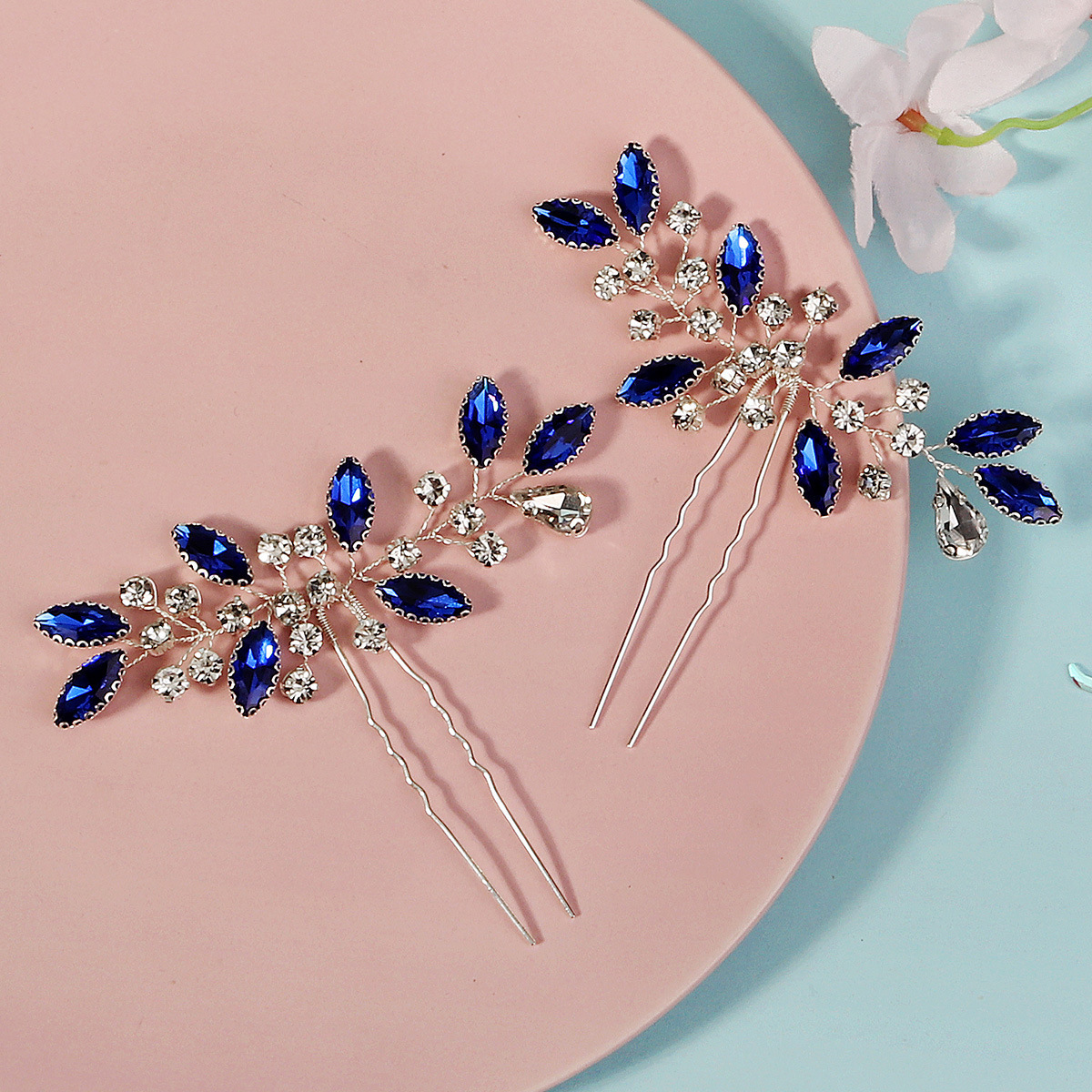 Handmade Rhinestone Pearl Hairpin Hair Comb