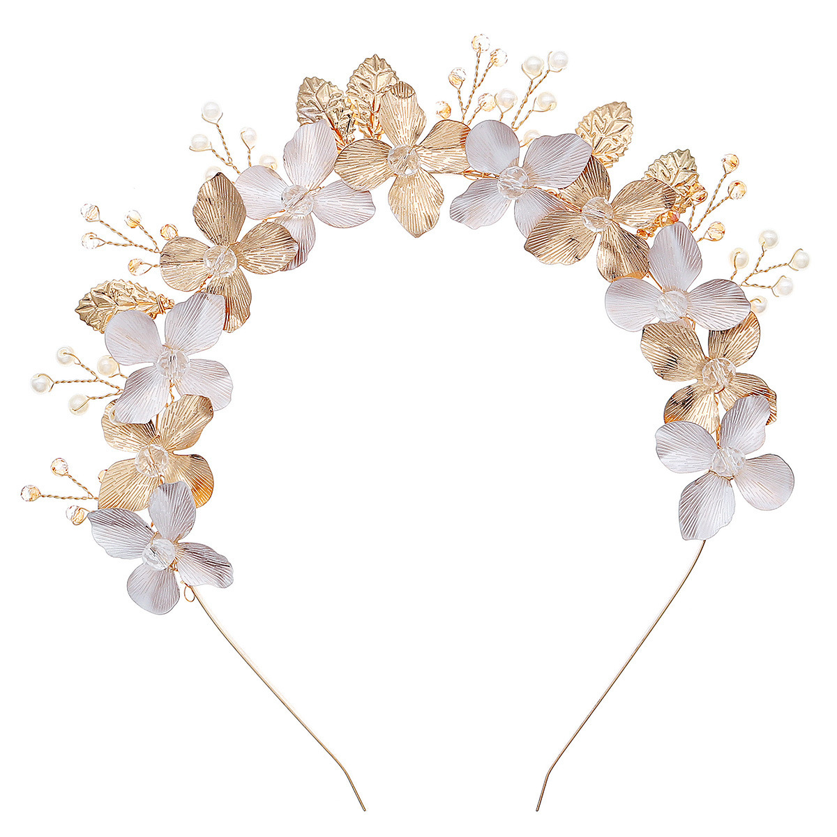 Handmade Forest Alloy Flower Leaves Headband
