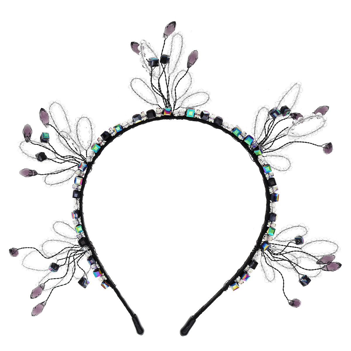 Women's Handmade Beaded Crystal Flower Headbands