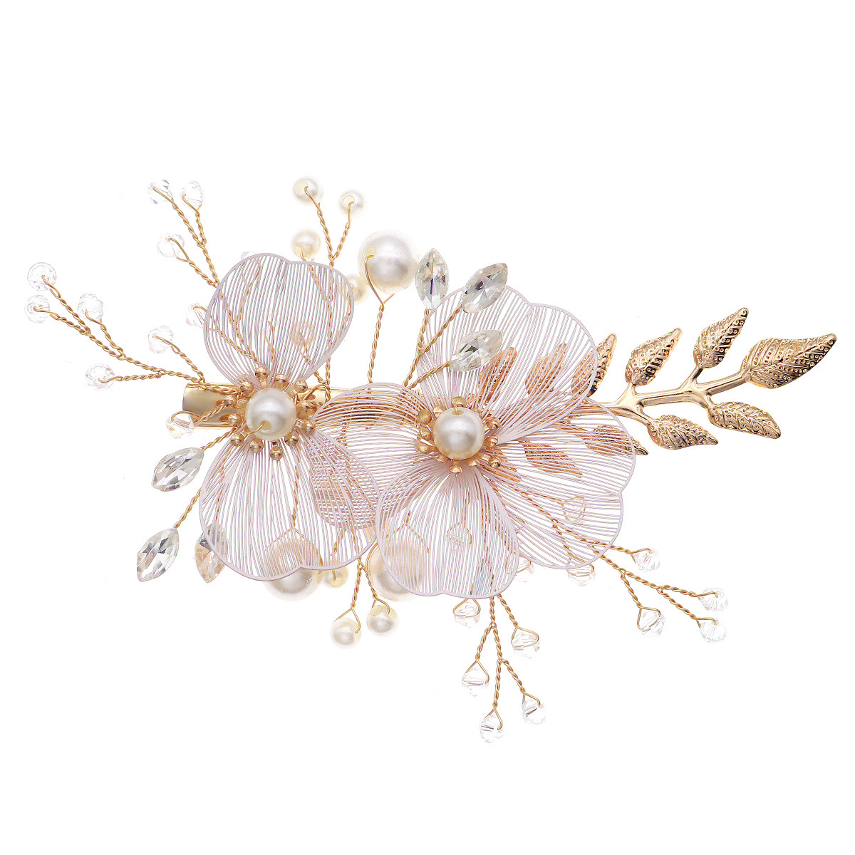 Handmade Crystal Pearl Wedding Hair Accessory